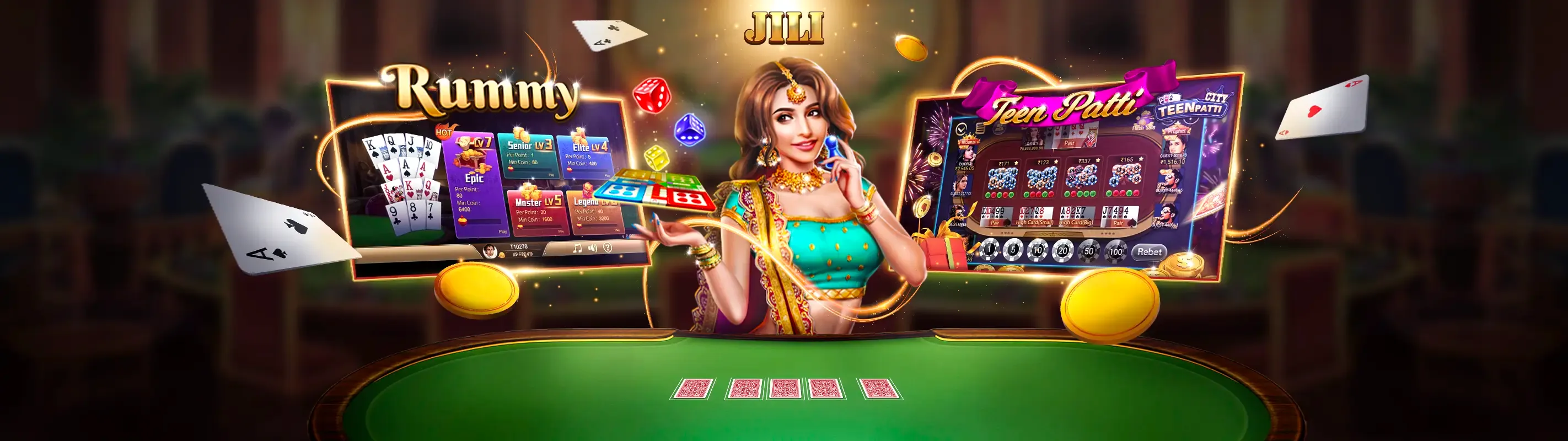 Bàn chơi Baccarat tại okvip1 trang chủ chính thức với các lá bài và chip
